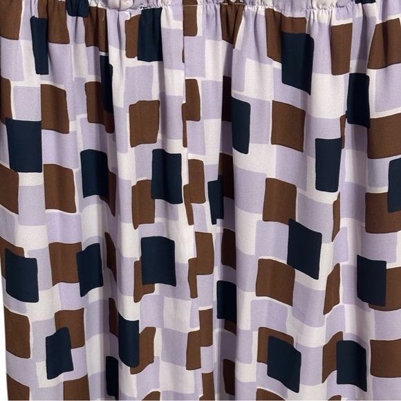 Kate Spade New York Geo Squares Swing Ruffled Dress Size 12 - Picture 14 of 16